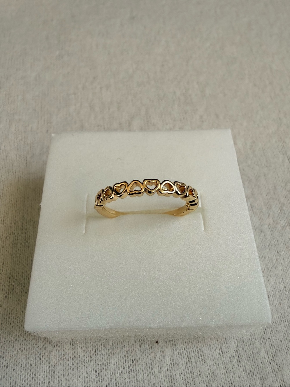 Gold Heart Link Band Ring